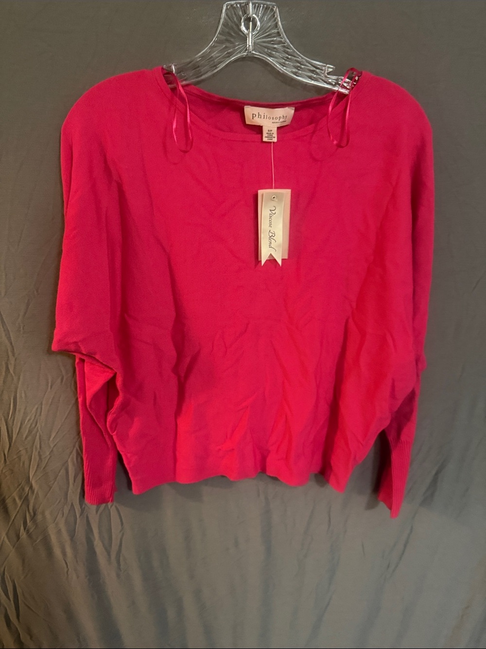 philosophy Bright Pink Lightweight Crewneck Sweater